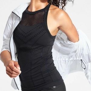 Black athlete oxygen halter tank top